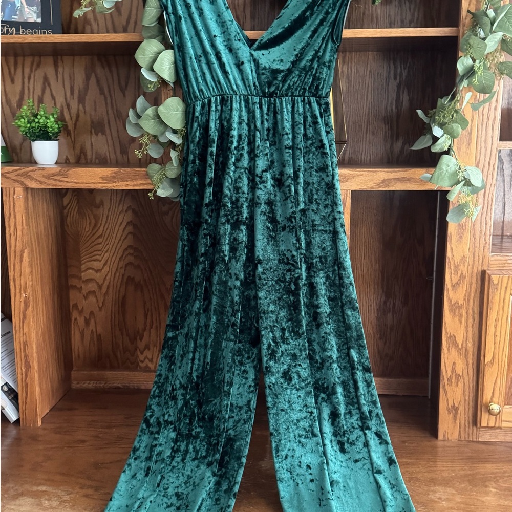 Emerald Velvet Jumpsuit